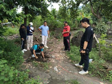 Pengecekan Fisik Jaringan Air Bersih Sumber Dana BKK Kabupaten Badung oleh Inspektorat Kabupaten Bul